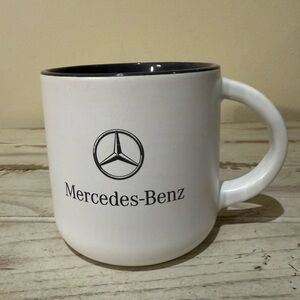 Mercedes-Benz White Ceramic Mug with Grey Interior